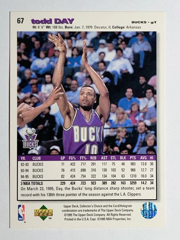 1995-96 Collector's Choice #67 Todd Day