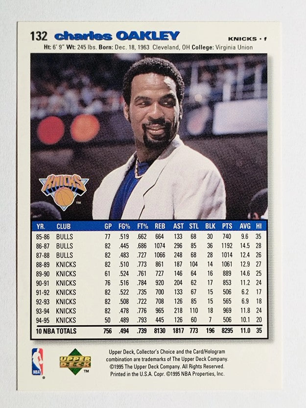1995-96 Collector's Choice #132 Charles Oakley