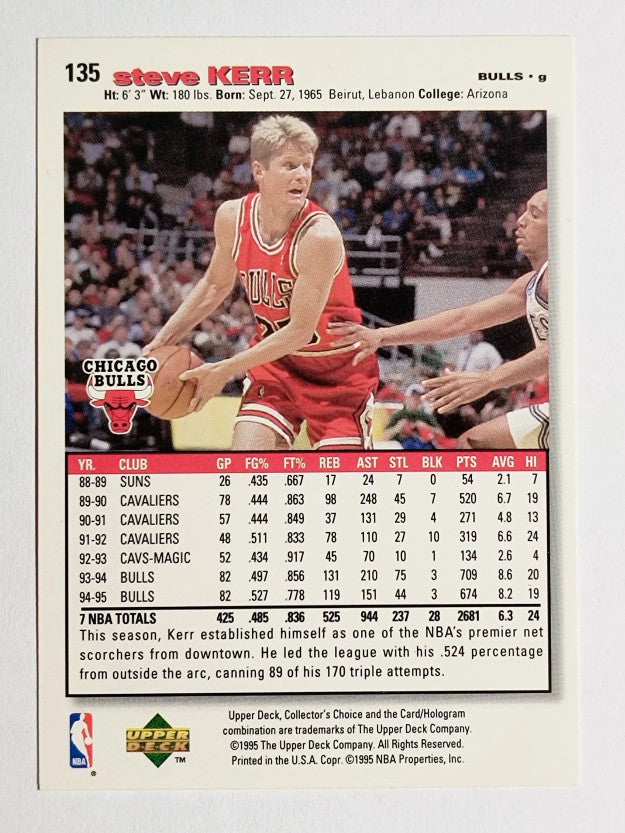 1995-96 Collector's Choice #135 Steve Kerr