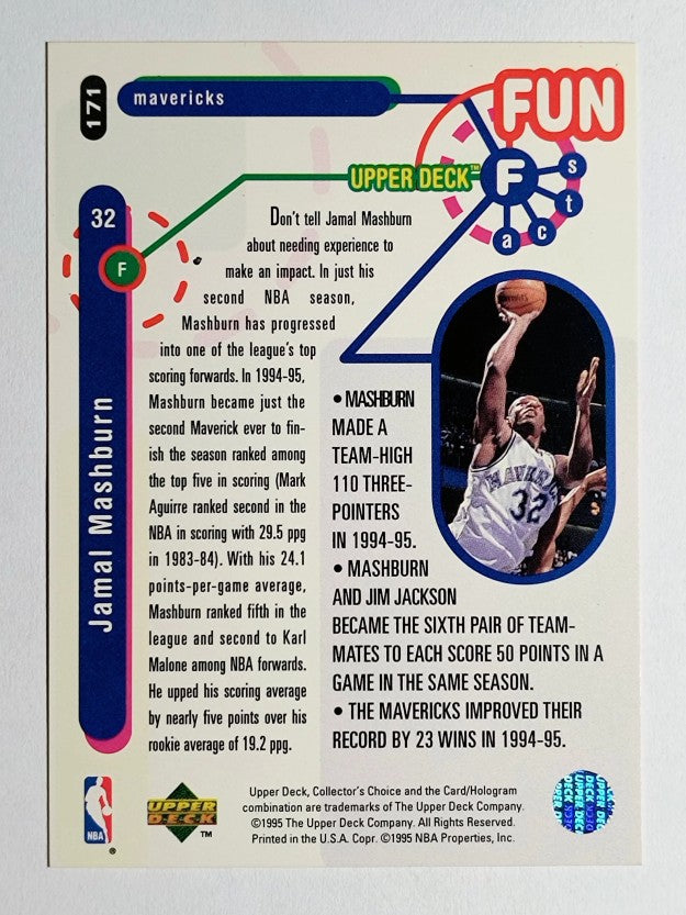 1995-96 Collector's Choice #171 Jamal Mashburn FF