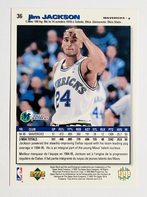 1995-96 Collector's Choice International French I #36 Jim Jackson