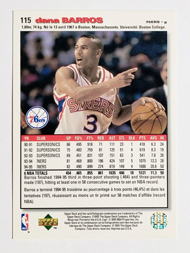 1995-96 Collector's Choice International French I #115 Dana Barros