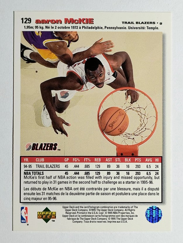1995-96 Collector's Choice International French I #129 Aaron McKie