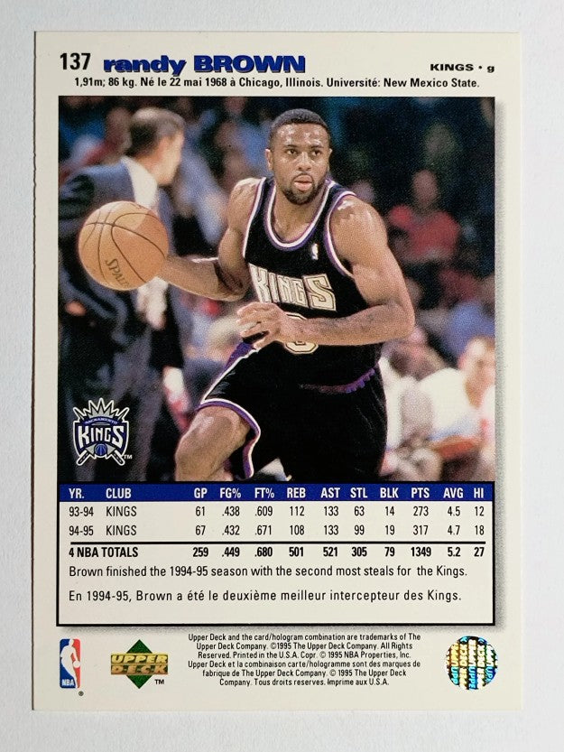 1995-96 Collector's Choice International French I #137 Randy Brown