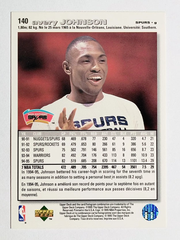 1995-96 Collector's Choice International French I #140 Avery Johnson