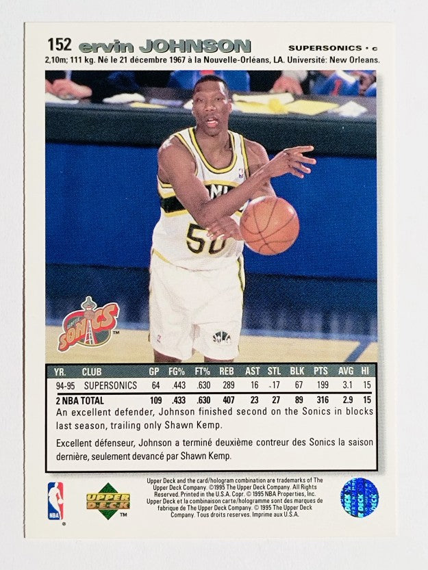 1995-96 Collector's Choice International French I #152 Ervin Johnson