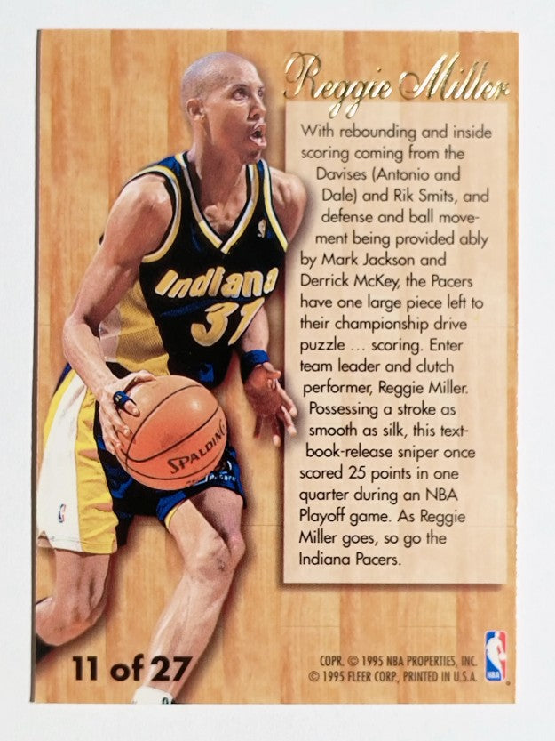 1995-96 Fleer Flair Hardwood Leaders #11 Reggie Miller