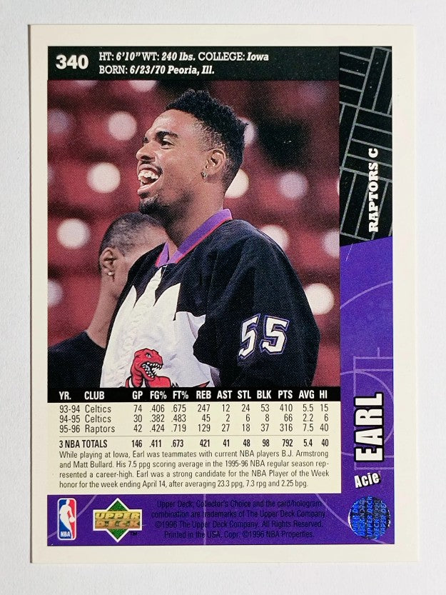 1996-97 Collector's Choice #340 Acie Earl