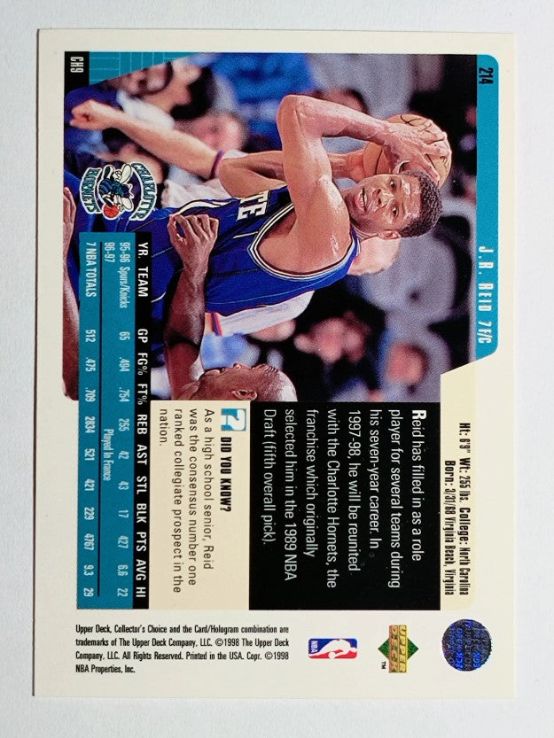 1997-98 Collector's Choice #214 J.R. Reid