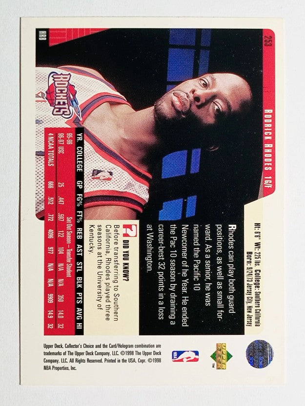 1997-98 Collector's Choice #253 Rodrick Rhodes RC