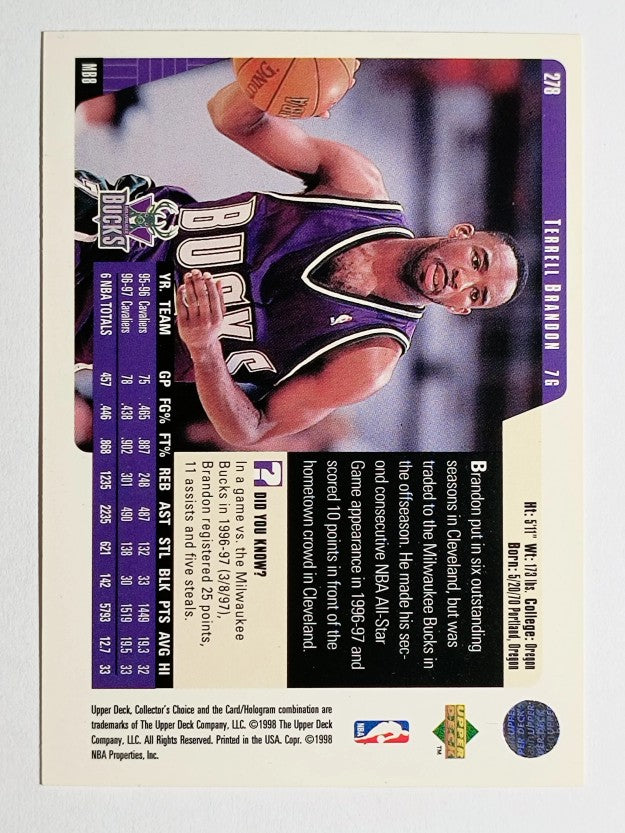 1997-98 Collector's Choice #278 Terrell Brandon