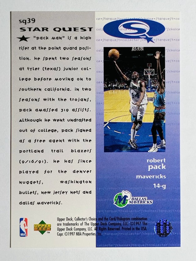 1997-98 Collector's Choice StarQuest #39 Robert Pack