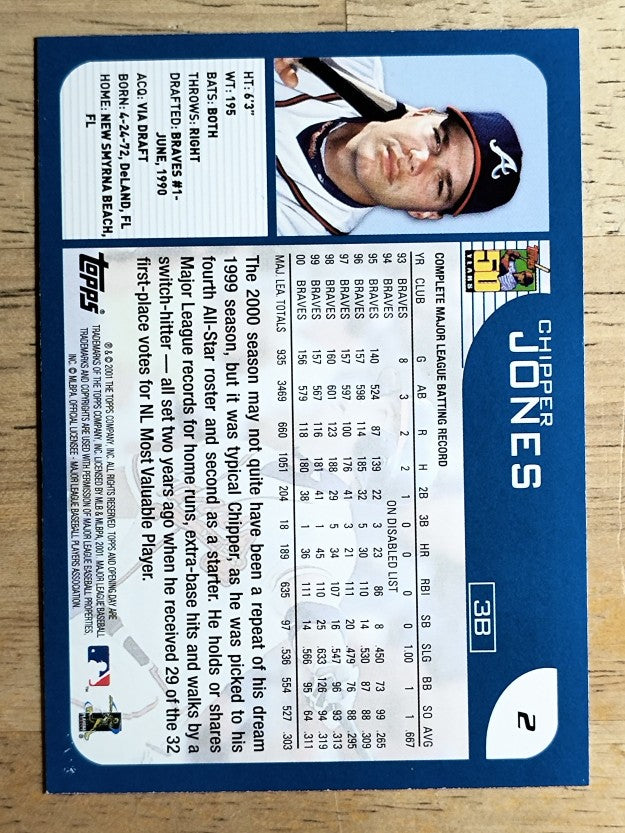 2001 Topps Opening Day #2 Chipper Jones