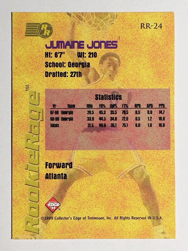 1999 Collector's Edge Rookie Rage Gold #RR24 Jumaine Jones