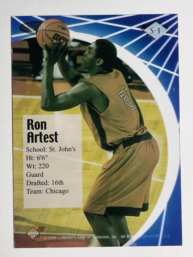 1999 Collector's Edge Rookie Rage Successors #S1 Ron Artest
