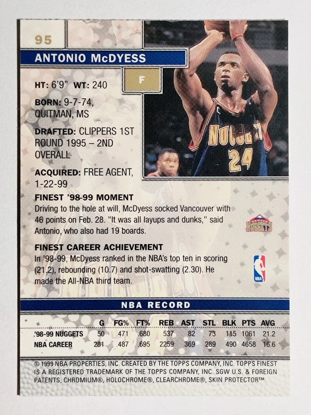 1999-00 Finest #95 Antonio McDyess