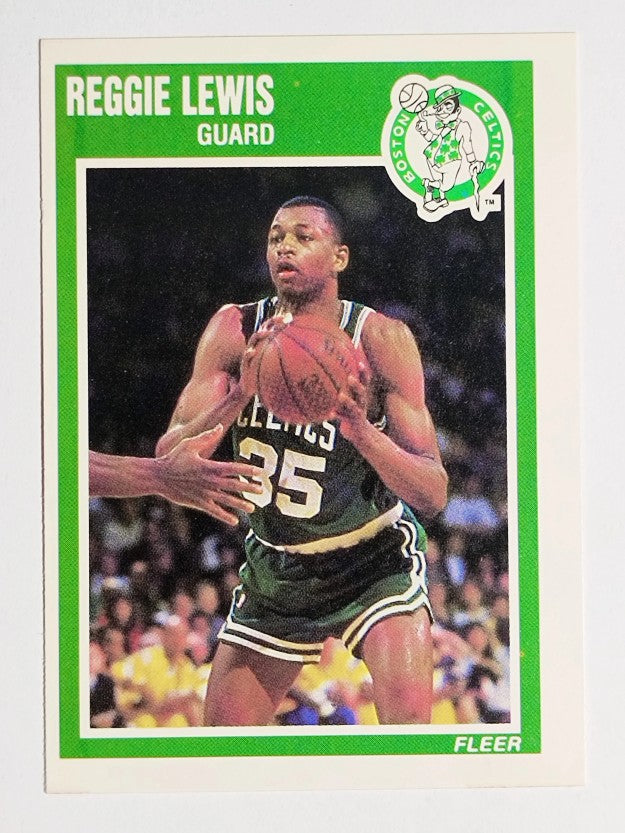 1989-90 Fleer #10 Reggie Lewis RC (EXMT)