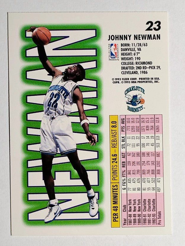 1993-94 Fleer #23 Johnny Newman