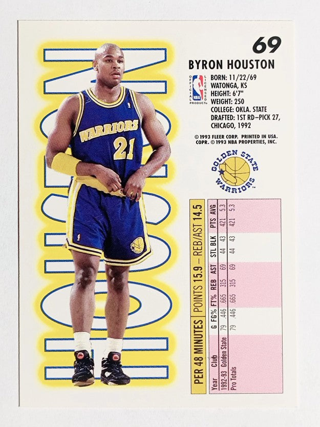 1993-94 Fleer #69 Byron Houston