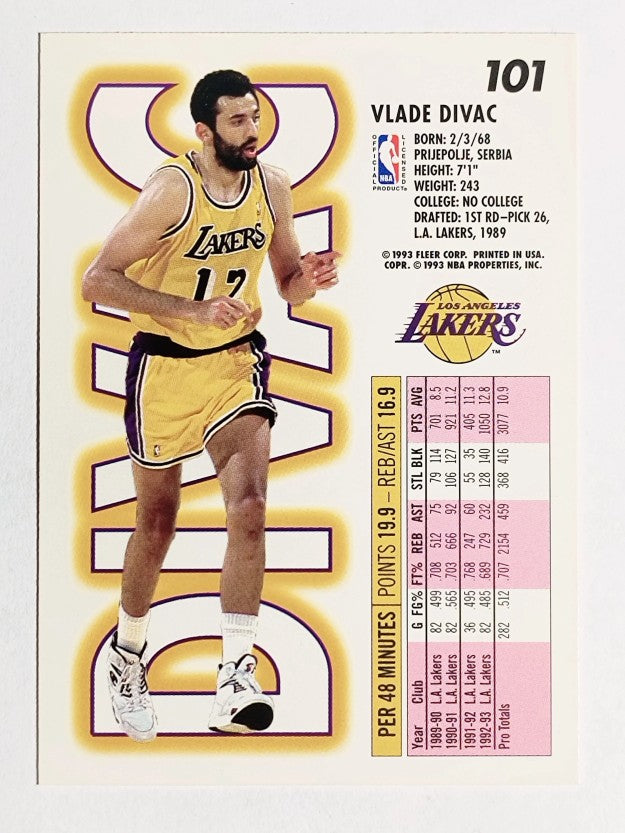 1993-94 Fleer #101 Vlade Divac