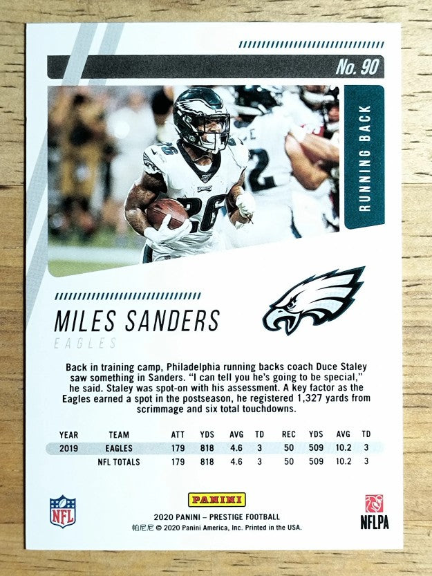 2020 Prestige #90 Miles Sanders