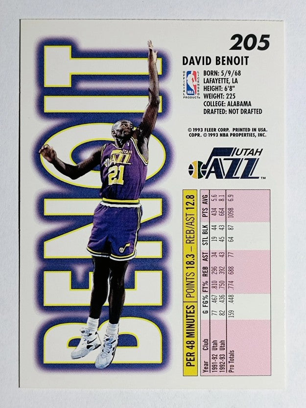 1993-94 Fleer #205 David Benoit