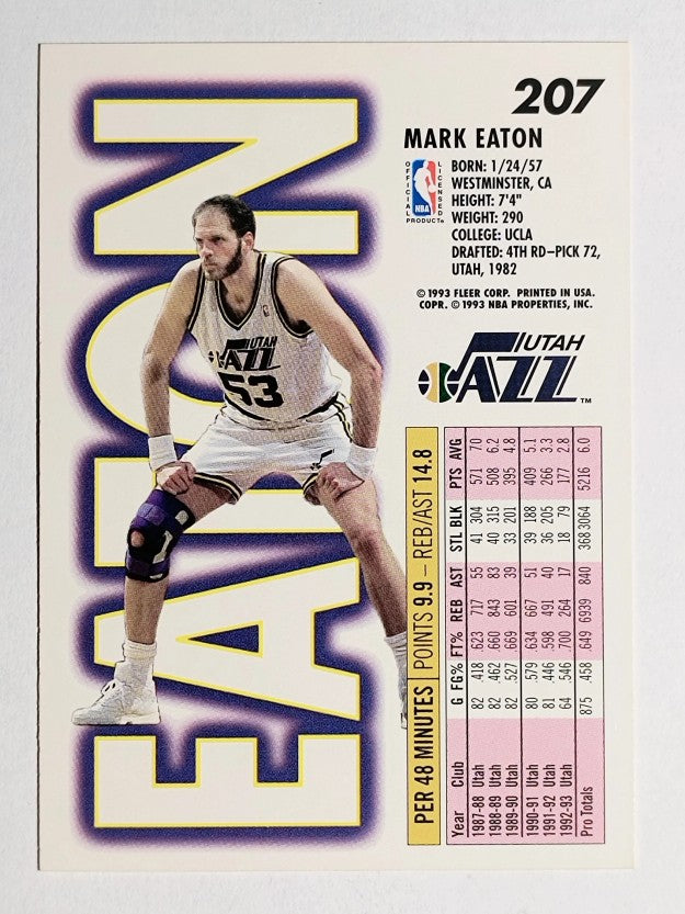 1993-94 Fleer #207 Mark Eaton