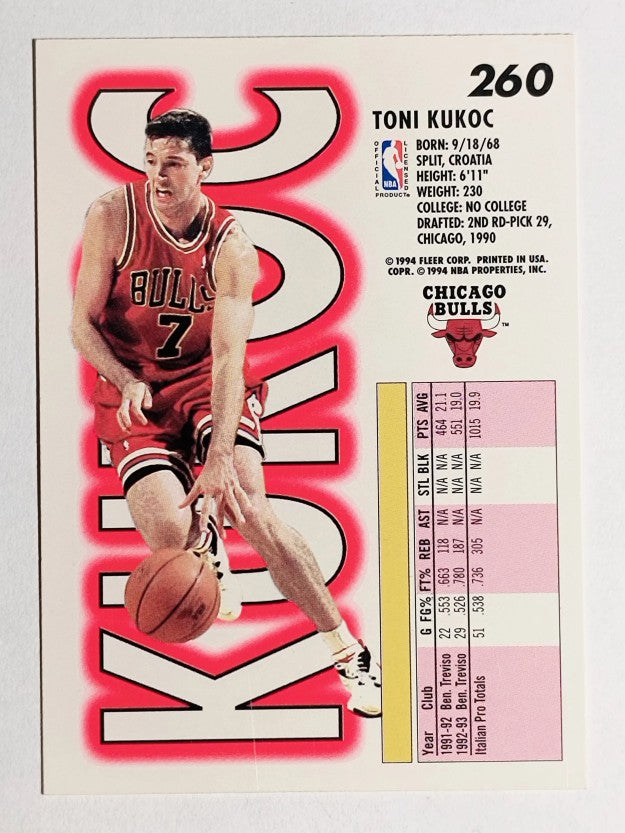 1993-94 Fleer #260 Toni Kukoc RC (NM)