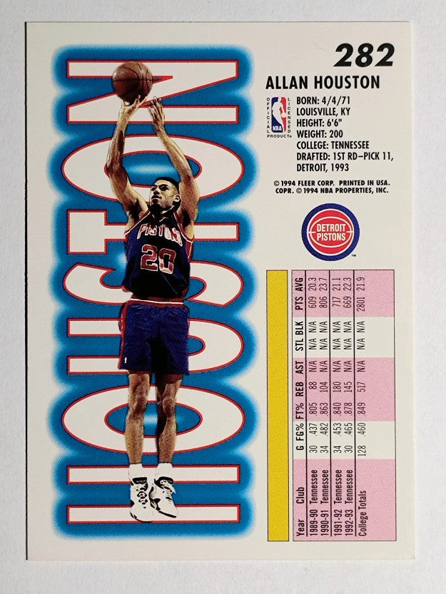 1993-94 Fleer #282 Allan Houston RC (NM)