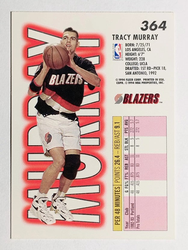 1993-94 Fleer #364 Tracy Murray
