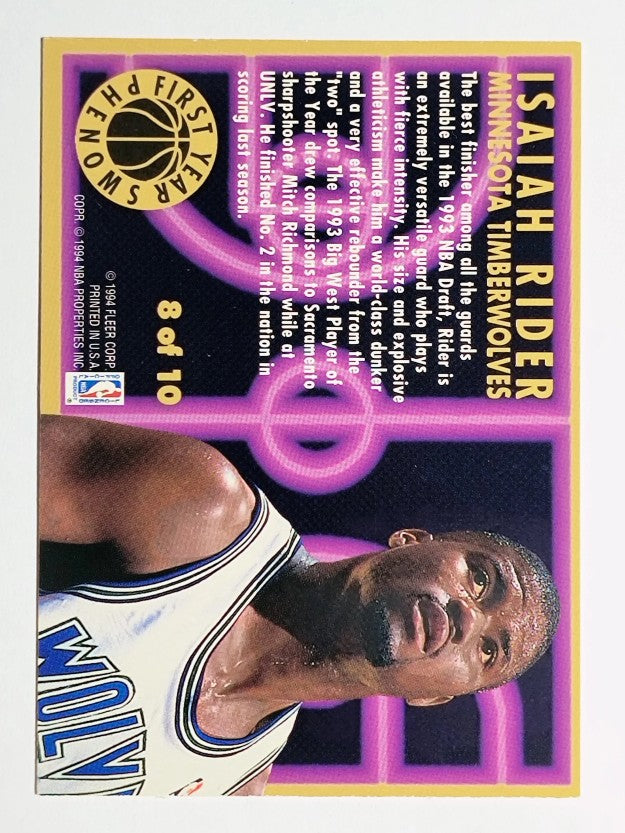 1993-94 Fleer First Year Phenoms #8 Isaiah Rider