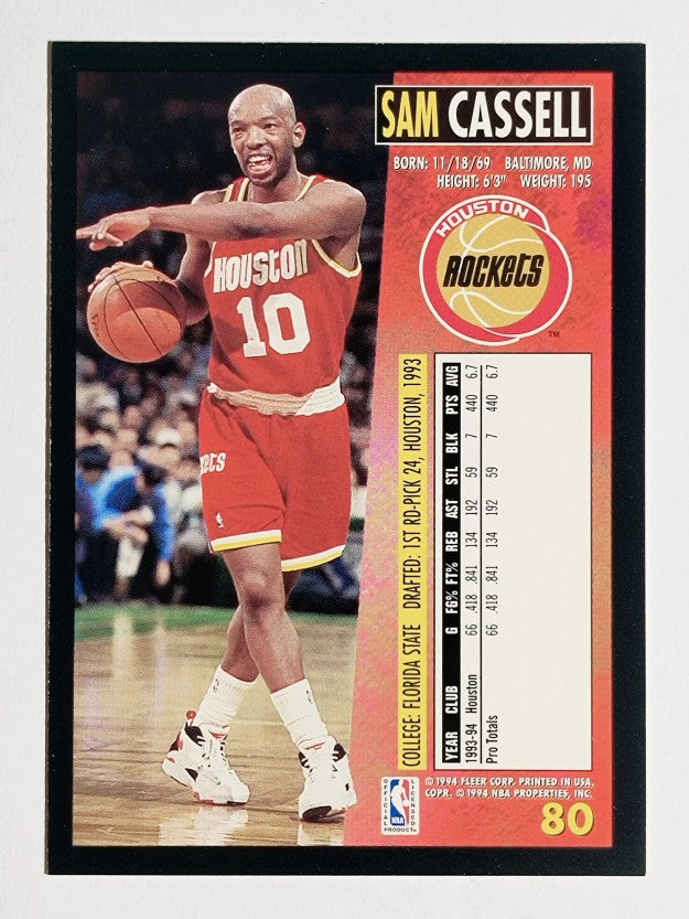 1994-95 Fleer #80 Sam Cassell