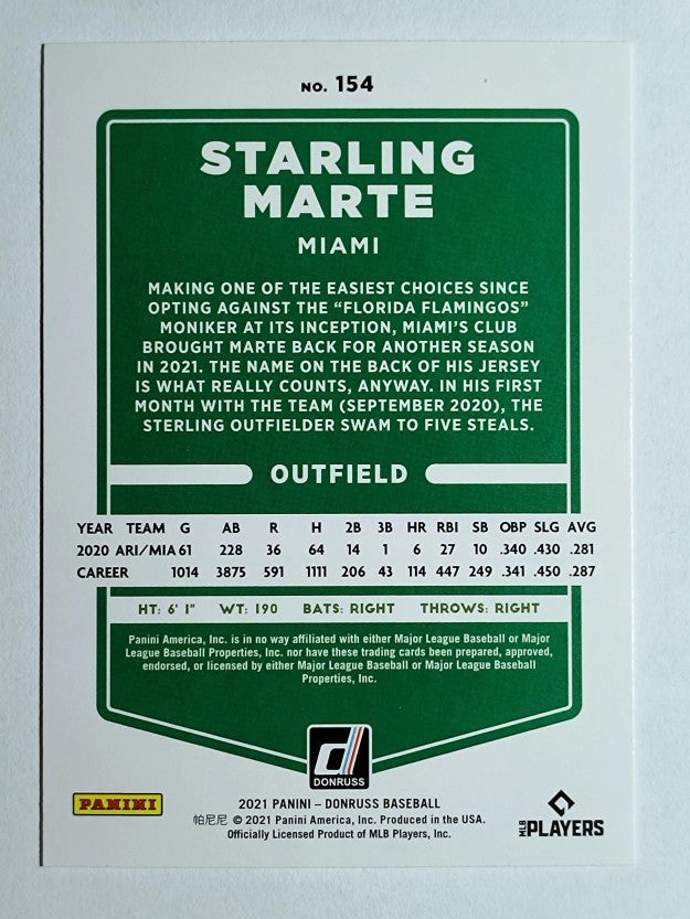 2021 Donruss Variations #154 Starling Marte
