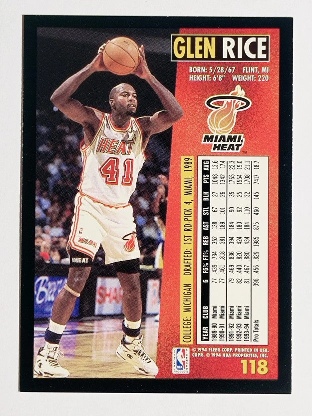 1994-95 Fleer #118 Glen Rice