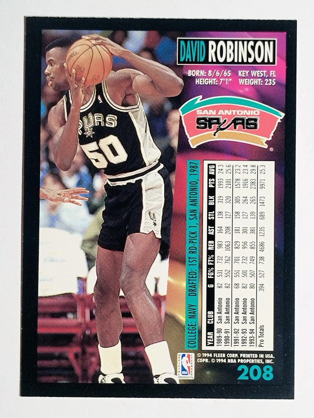 1994-95 Fleer #208 David Robinson