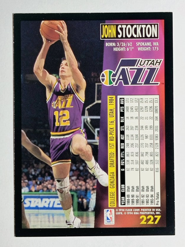 1994-95 Fleer #227 John Stockton