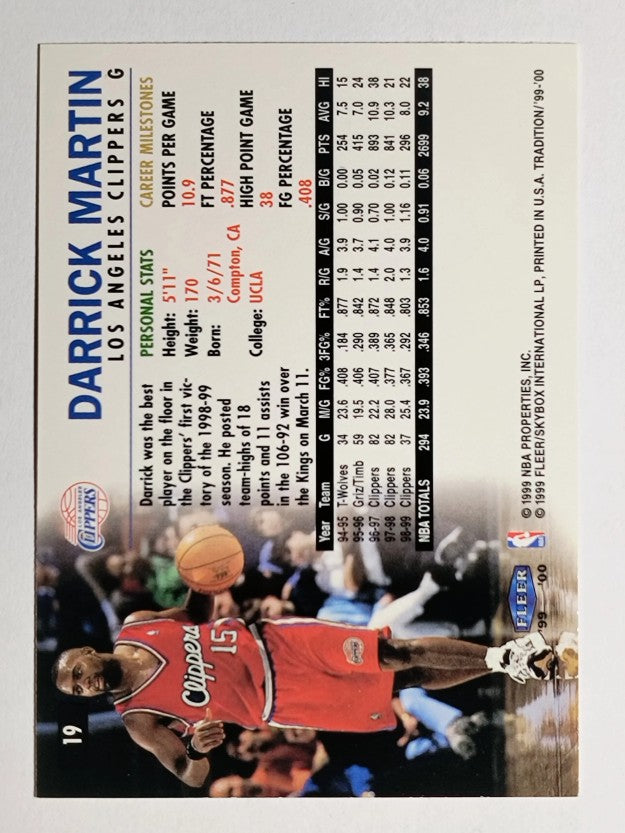 1999-00 Fleer #19 Darrick Martin