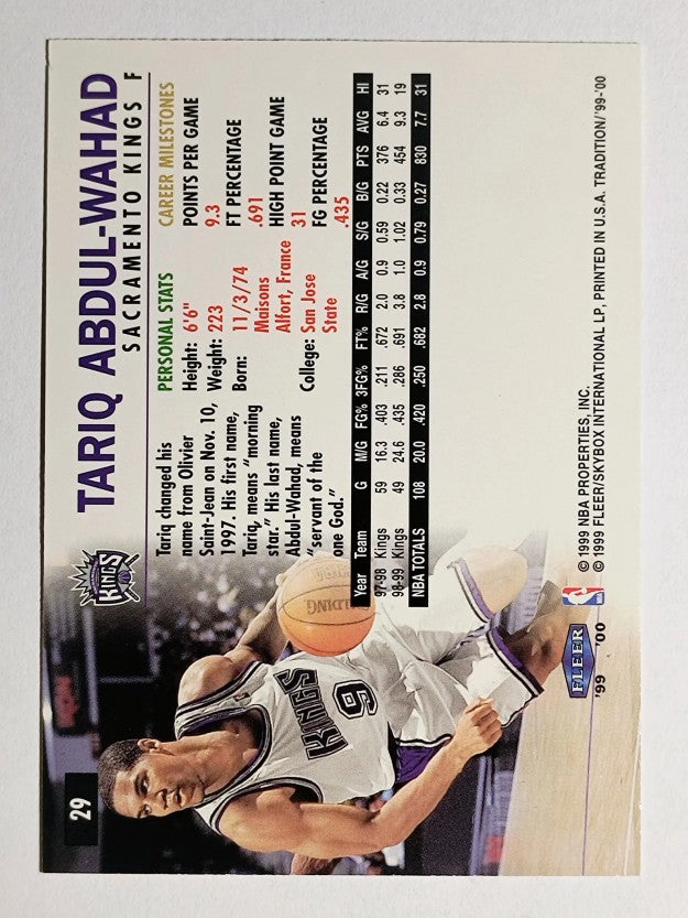 1999-00 Fleer #29 Tariq Abdul-Wahad