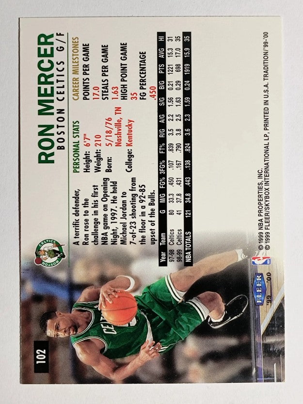 1999-00 Fleer #102 Ron Mercer