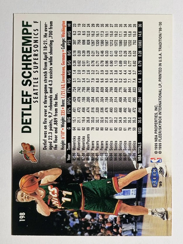 1999-00 Fleer #198 Detlef Schrempf