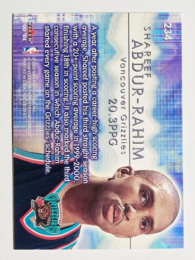 2000-01 Fleer Focus #234 Shareef Abdur-Rahim 20