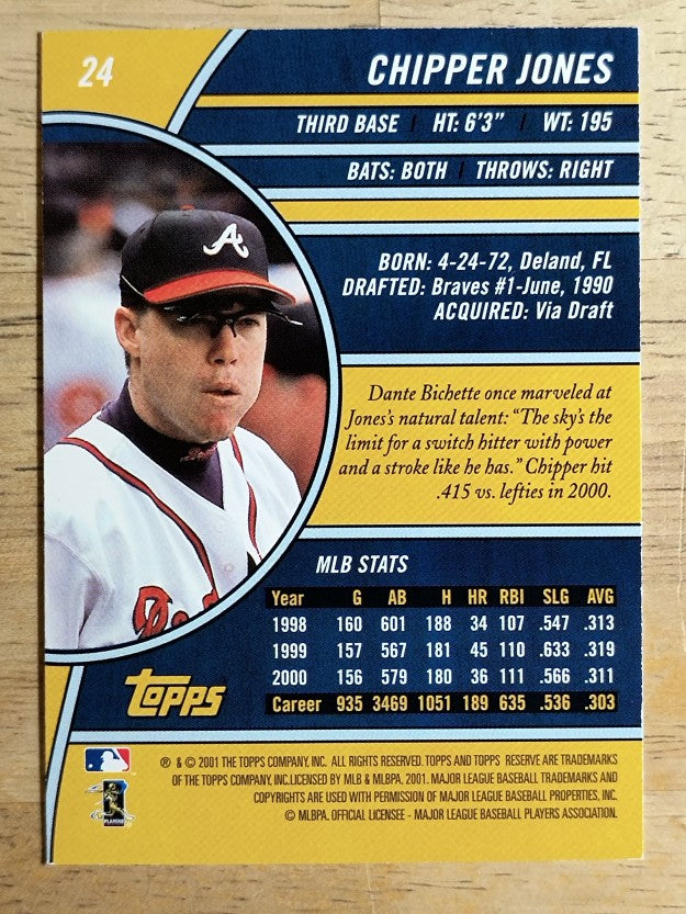 2001 Topps Reserve #24 Chipper Jones