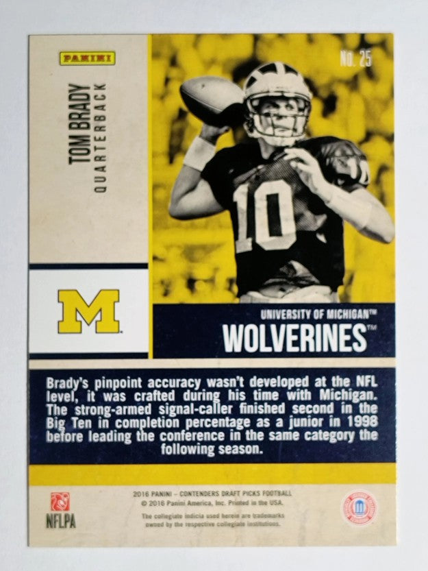 2016 Panini Contenders Draft Picks Old School Colors #25 Tom Brady
