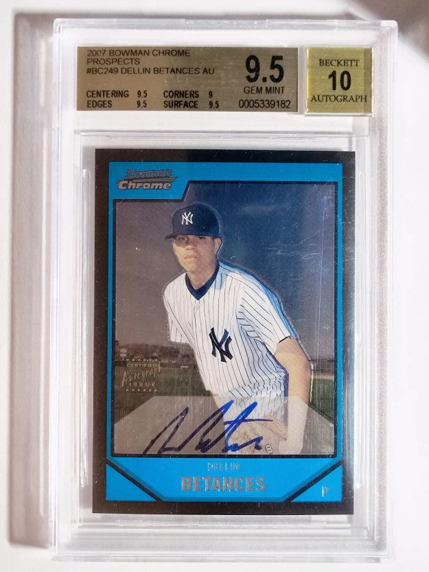 2007 Bowman Chrome Prospects #BC249 Dellin Betances AU (BGS 9.5 AU 10)