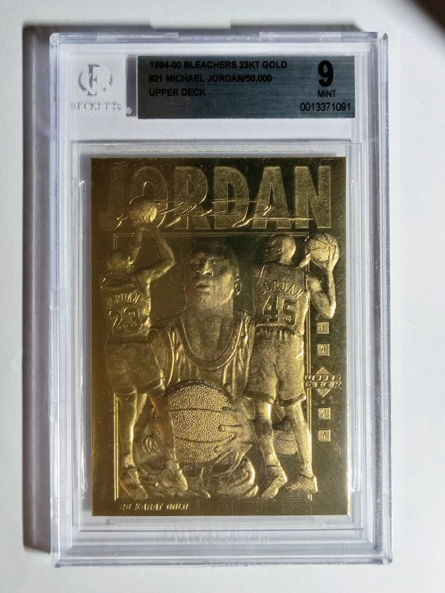1994-00 Bleachers 23 Karat Gold #21 Michael Jordan/Upper Deck/50,000 (BGS 9)