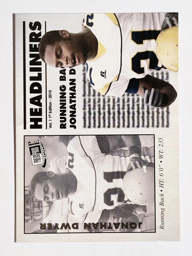 2010 Press Pass PE Headliners #HL10 Jonathan Dwyer