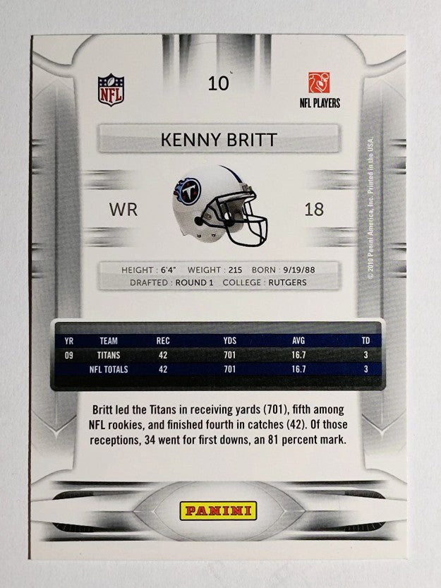 2010 Prestige Rookie Review #10 Kenny Britt