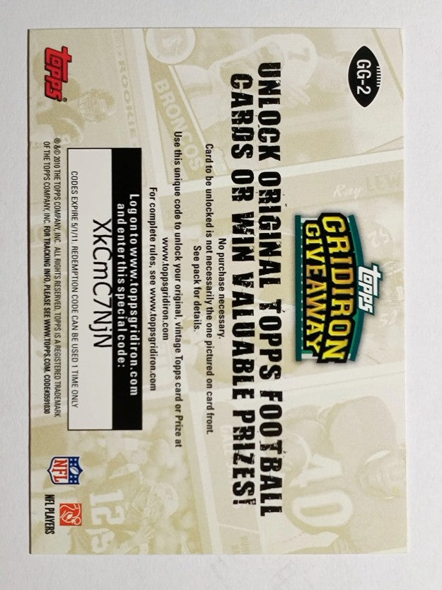 2010 Topps Gridiron Giveaway #GG2 Drew Brees