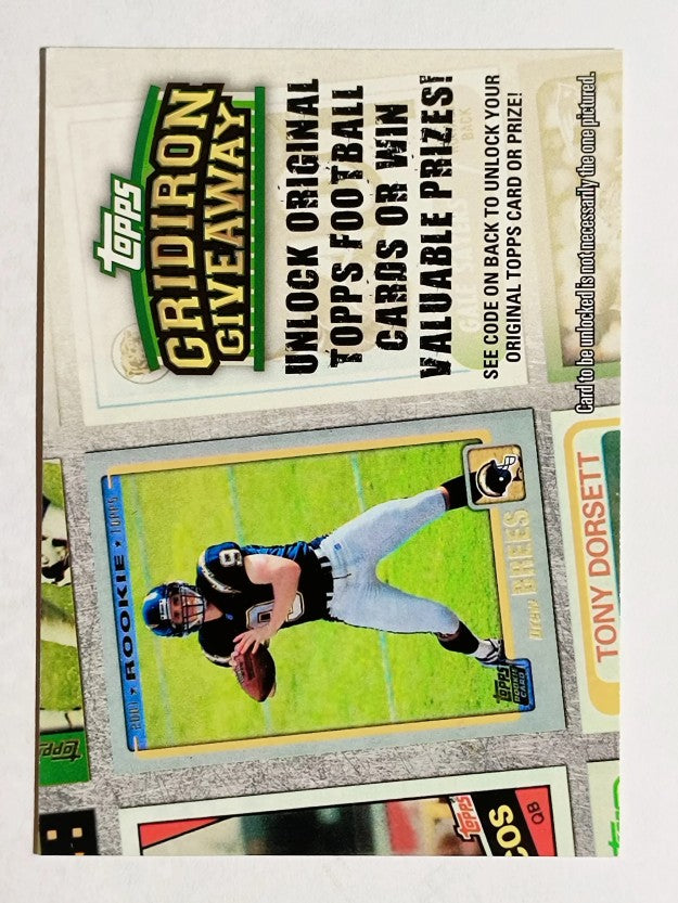 2010 Topps Gridiron Giveaway #GG2 Drew Brees
