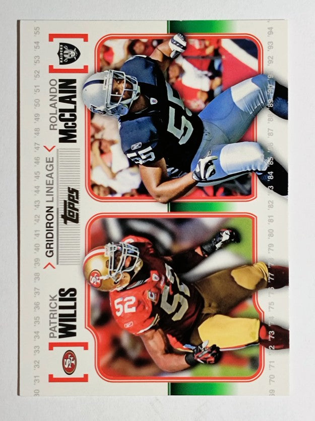 2010 Topps Gridiron Lineage #GLWM Patrick Willis/Rolando McClain